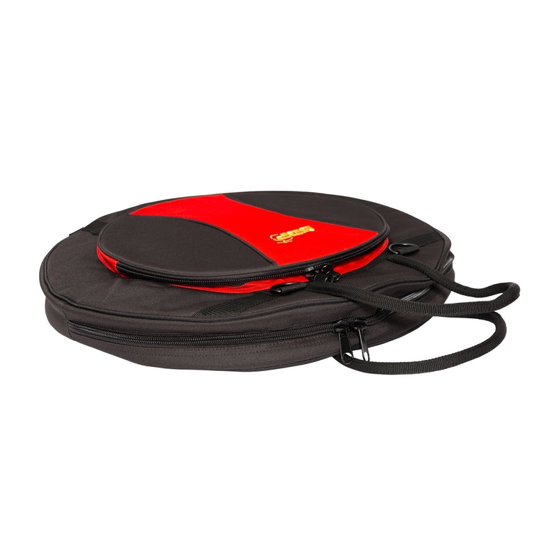 SDP-CB-2-Sonic Drive Deluxe Cymbal Bag (Black with Red)-Living Music