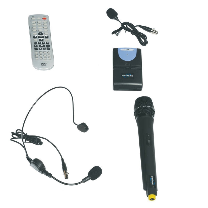 -SoundArt 100 Watt Rechargeable Wireless PA System with MP3 Player-Living Music