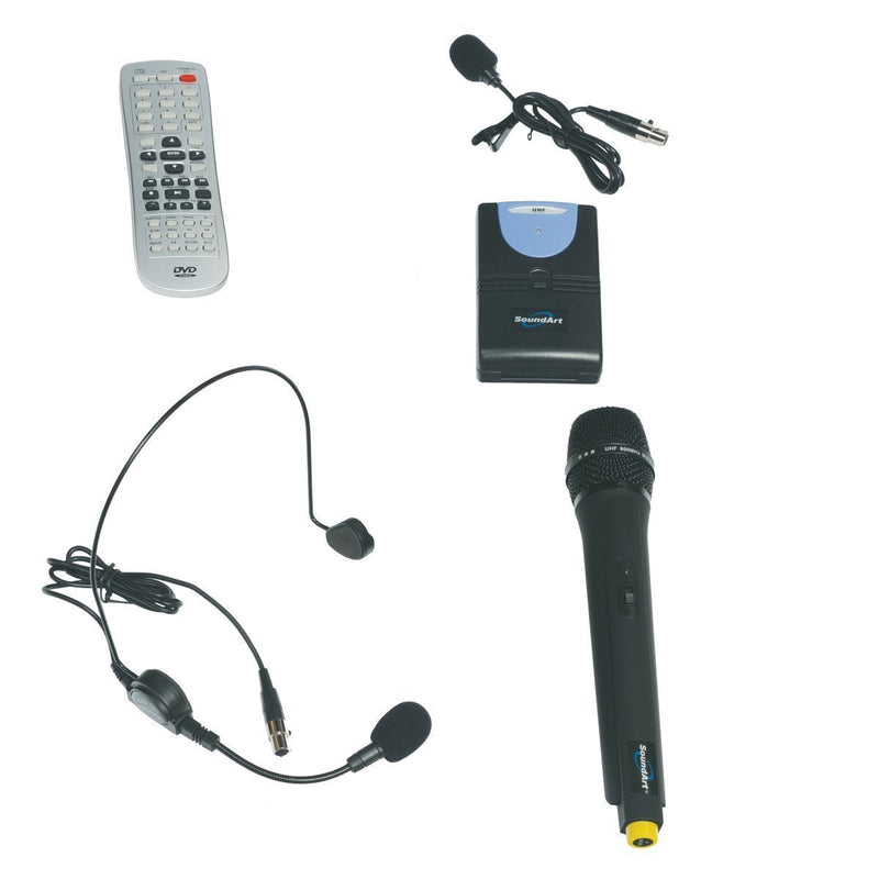 PWA-100-M-SoundArt 100 Watt Rechargeable Wireless PA System with MP3 Player-Living Music