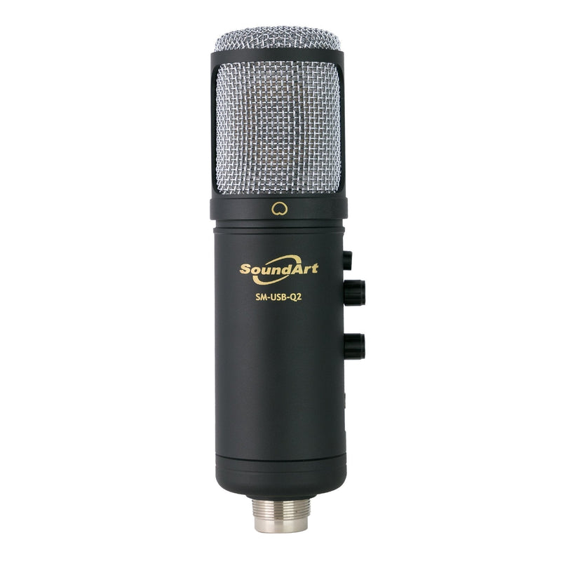 -SoundArt Professional USB Condenser Studio Microphone Pack w/ Pop Filter, Desk Stand, USB Cable & Carry Case-Living Music