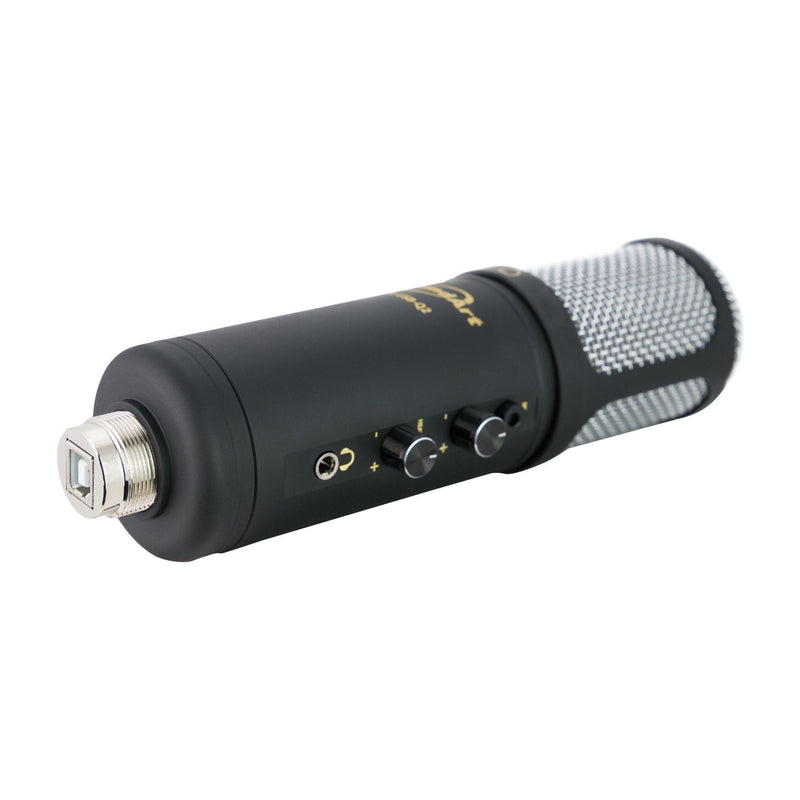 SM-USB-Q2-SoundArt Professional USB Condenser Studio Microphone Pack w/ Pop Filter, Desk Stand, USB Cable & Carry Case-Living Music