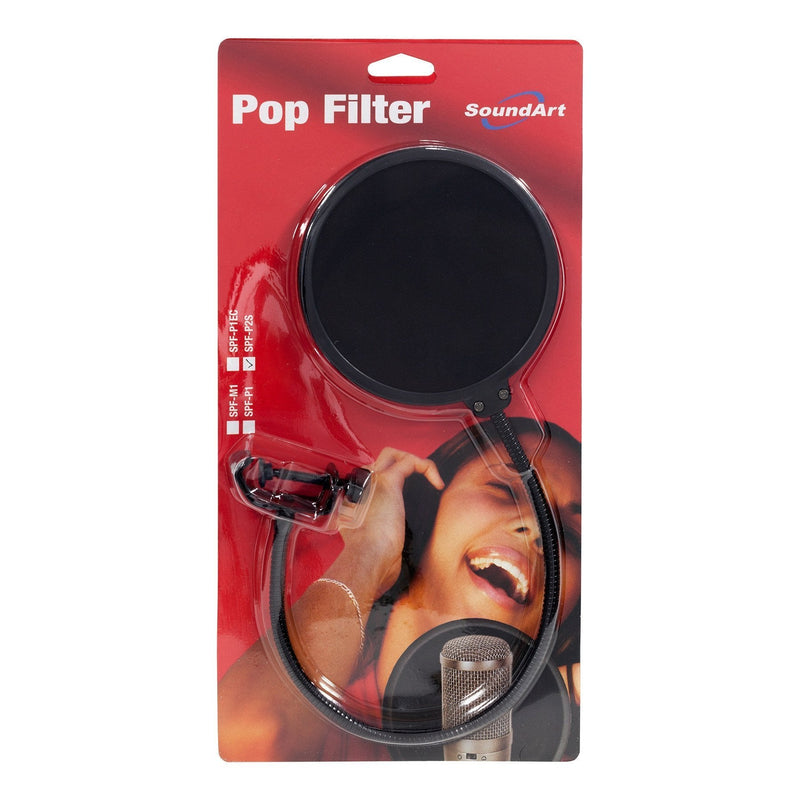 SPF-P2S-BLK-Soundart Compact Nylon Pop Filter-Living Music