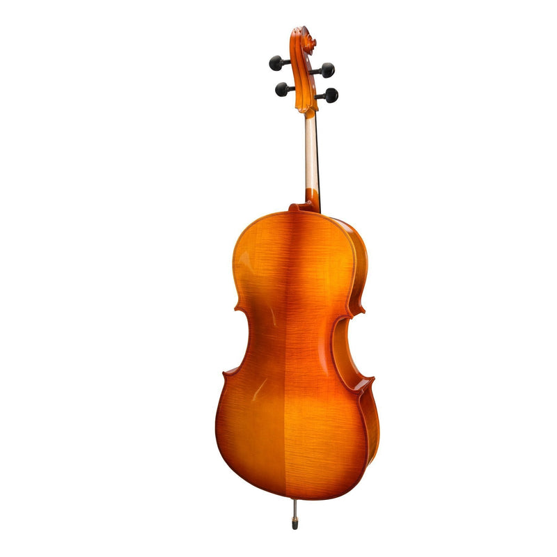 -Steinhoff 1/2 Size Solid Top Student Cello Set (Natural Gloss)-Living Music
