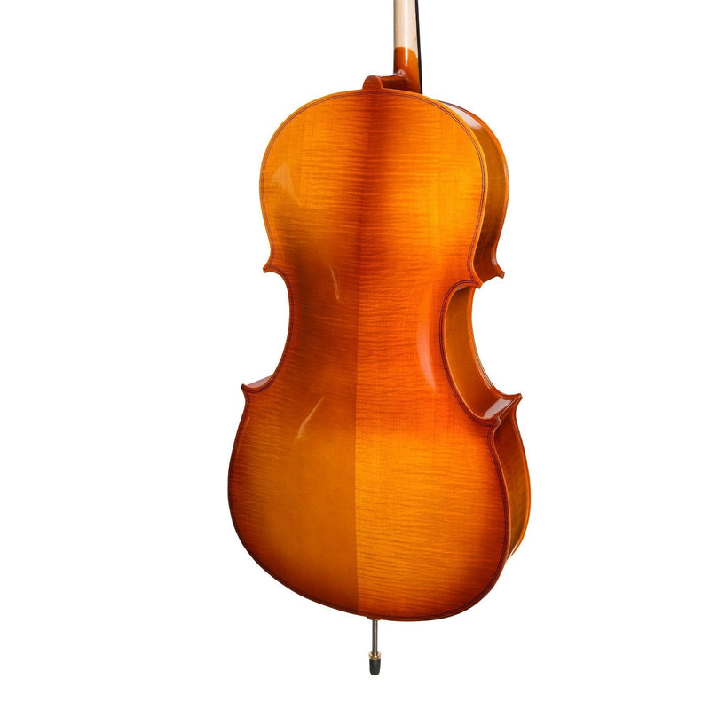 -Steinhoff 1/2 Size Solid Top Student Cello Set (Natural Gloss)-Living Music