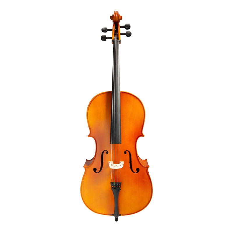 KSO-CE295(1/2)-NST-Steinhoff 1/2 Size Solid Top Student Cello Set (Natural Satin)-Living Music
