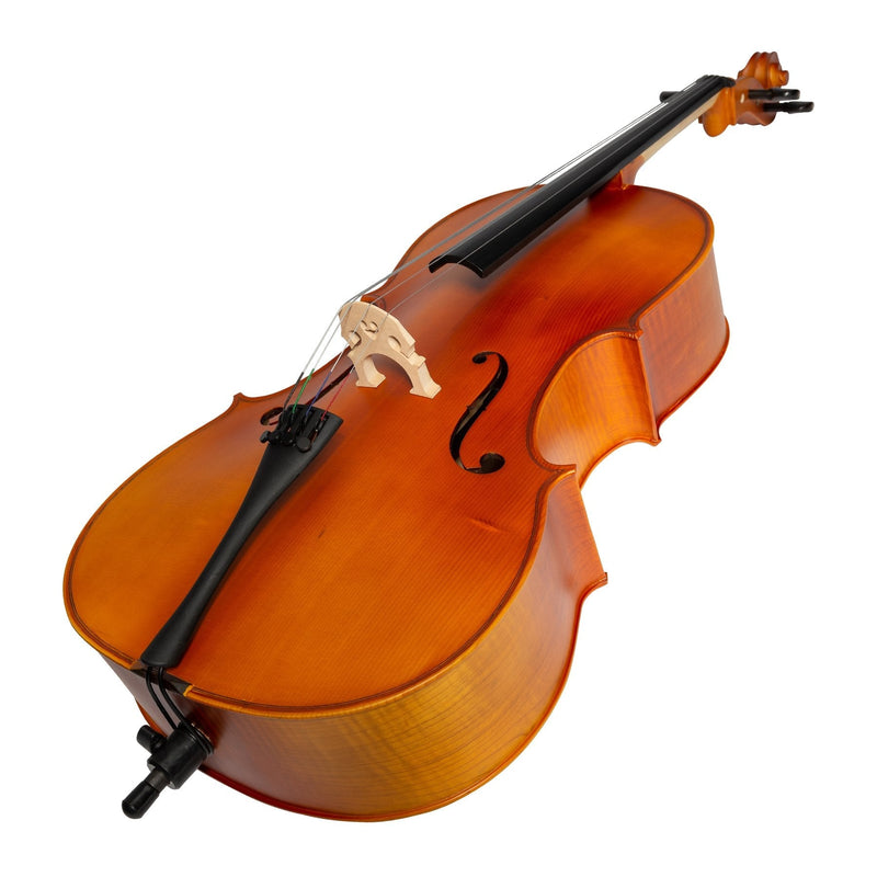 -Steinhoff 1/2 Size Solid Top Student Cello Set (Natural Satin)-Living Music