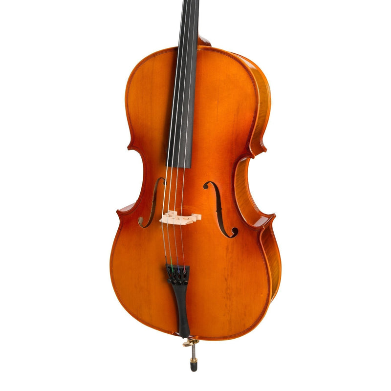 -Steinhoff 1/4 Size Solid Top Student Cello Set (Natural Gloss)-Living Music
