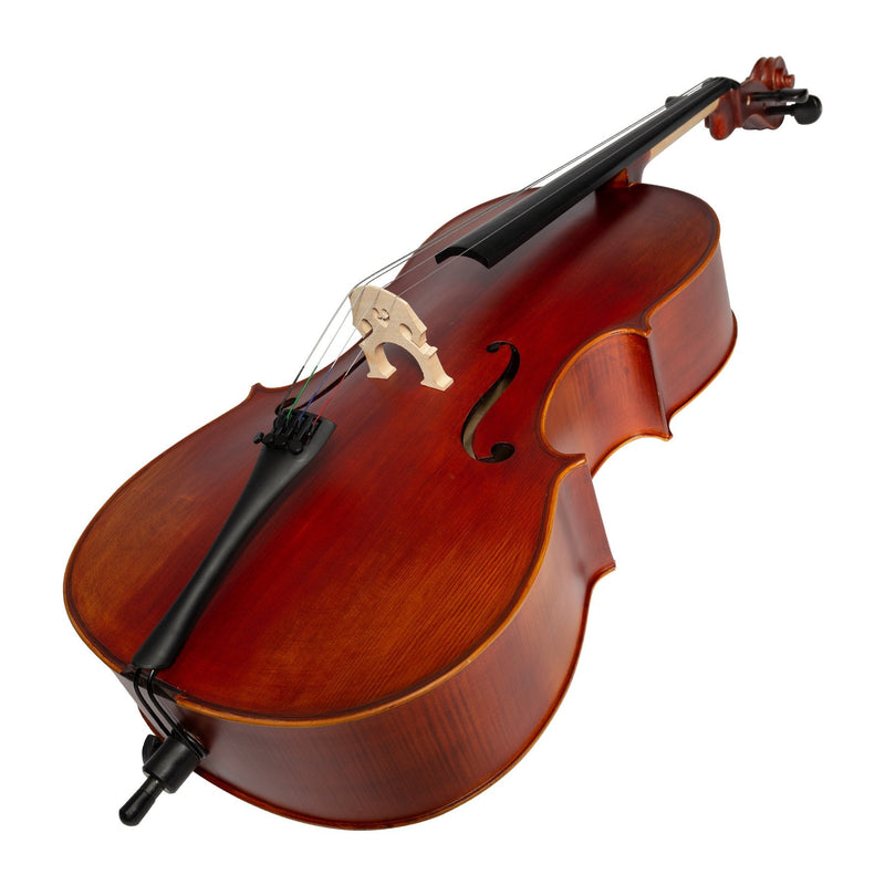 KSO-CE295(3/4)-ANT-Steinhoff 3/4 Size Solid Top Student Cello Set (Antique Finish)-Living Music