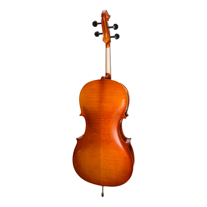 -Steinhoff 3/4 Size Solid Top Student Cello Set (Natural Gloss)-Living Music