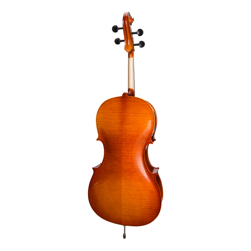 KSO-CE295(3/4)-NGL-Steinhoff 3/4 Size Solid Top Student Cello Set (Natural Gloss)-Living Music