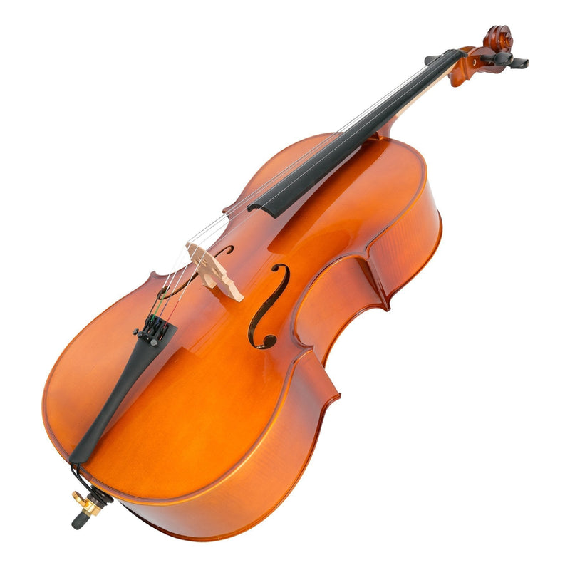 -Steinhoff 3/4 Size Solid Top Student Cello Set (Natural Gloss)-Living Music