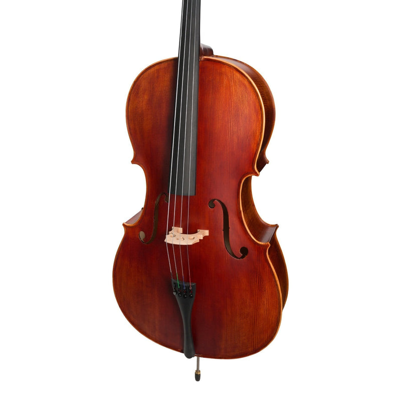 KSO-CE295(4/4)-ANT-Steinhoff Full Size Solid Top Student Cello Set (Antique Finish)-Living Music