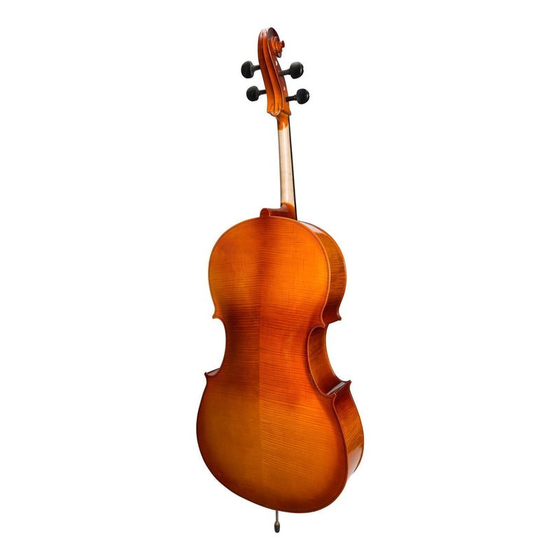 -Steinhoff Full Size Solid Top Student Cello Set (Natural Gloss)-Living Music