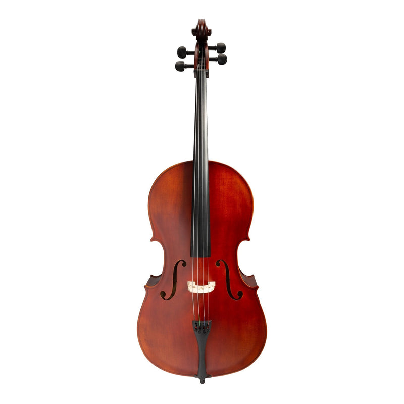 KSO-CE29(4/4)-ANT-Steinhoff Full Size Student Cello Set (Antique Finish)-Living Music