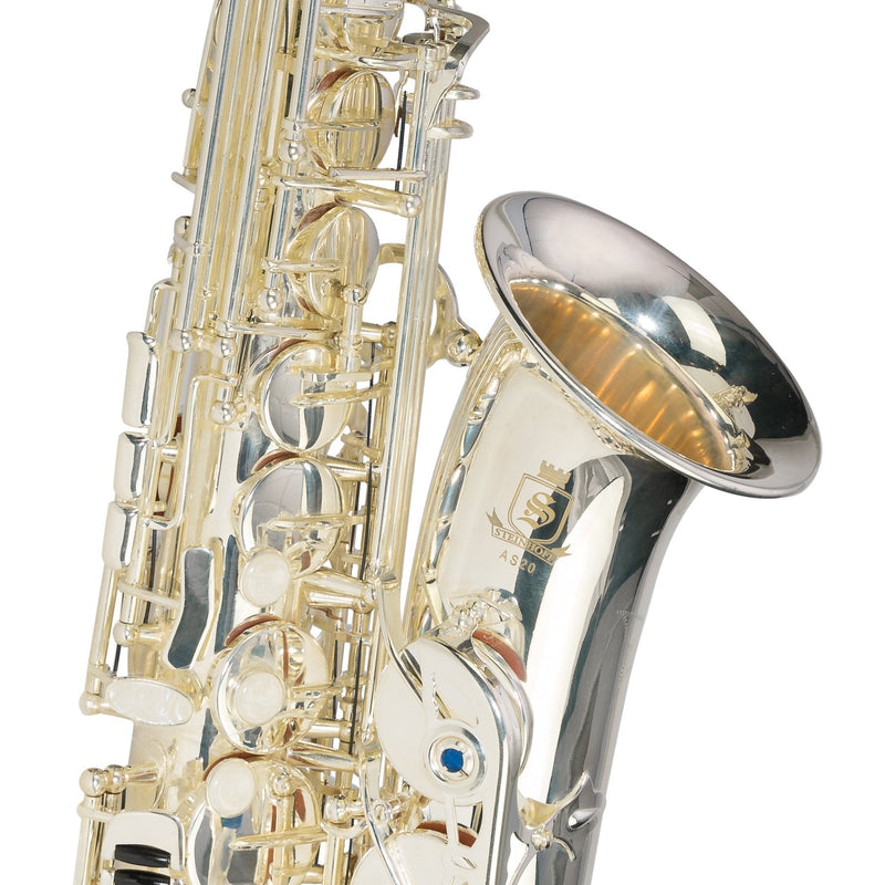 KSO-AS20-SLV-Steinhoff Intermediate Alto Saxophone (Silver)-Living Music
