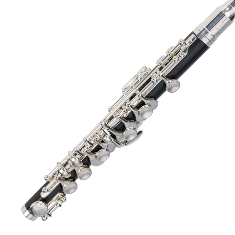 -Steinhoff Intermediate Piccolo Flute (Black & Silver)-Living Music