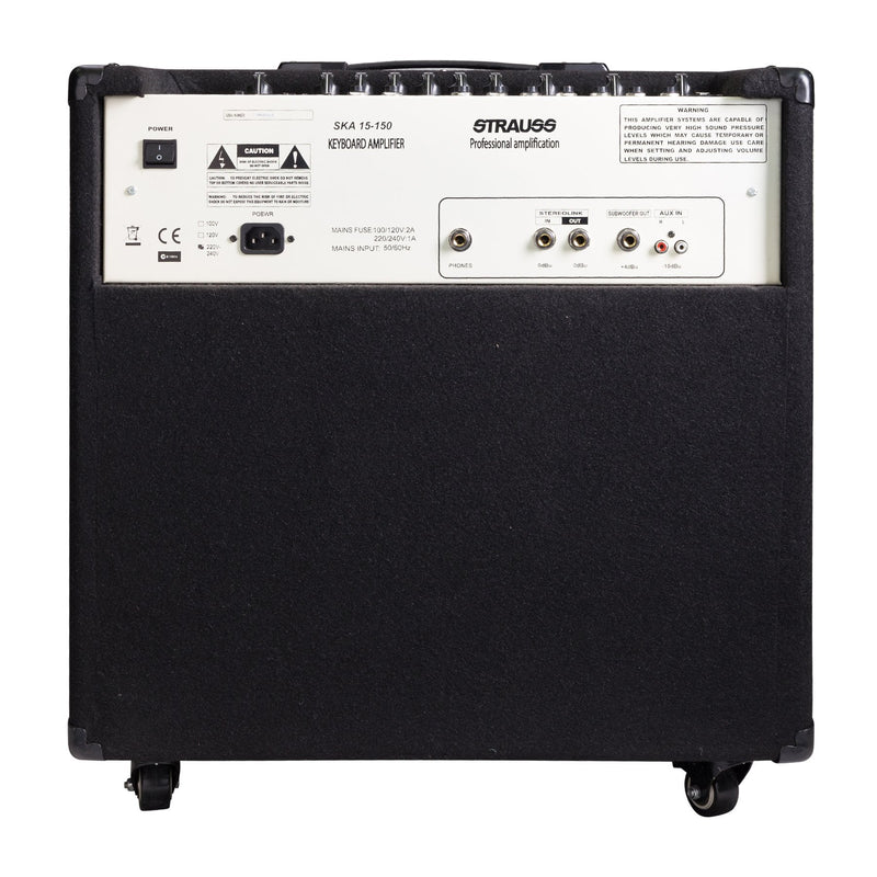 SKA-15W150-BLK-Strauss 150 Watt Keyboard Multi-Purpose Full Range Amplifier (Black)-Living Music