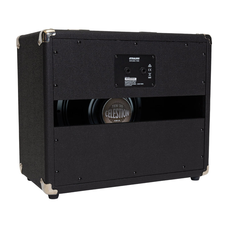SVCAB-110C-BLK-Strauss 1x10 30 Watt Open Back Speaker Cabinet (Black)-Living Music