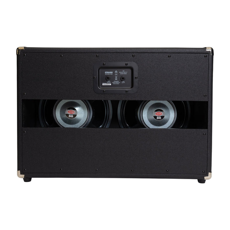 SVCAB-212E-BLK-Strauss 2x12 100 Watt Open Back Speaker Cabinet (Black)-Living Music