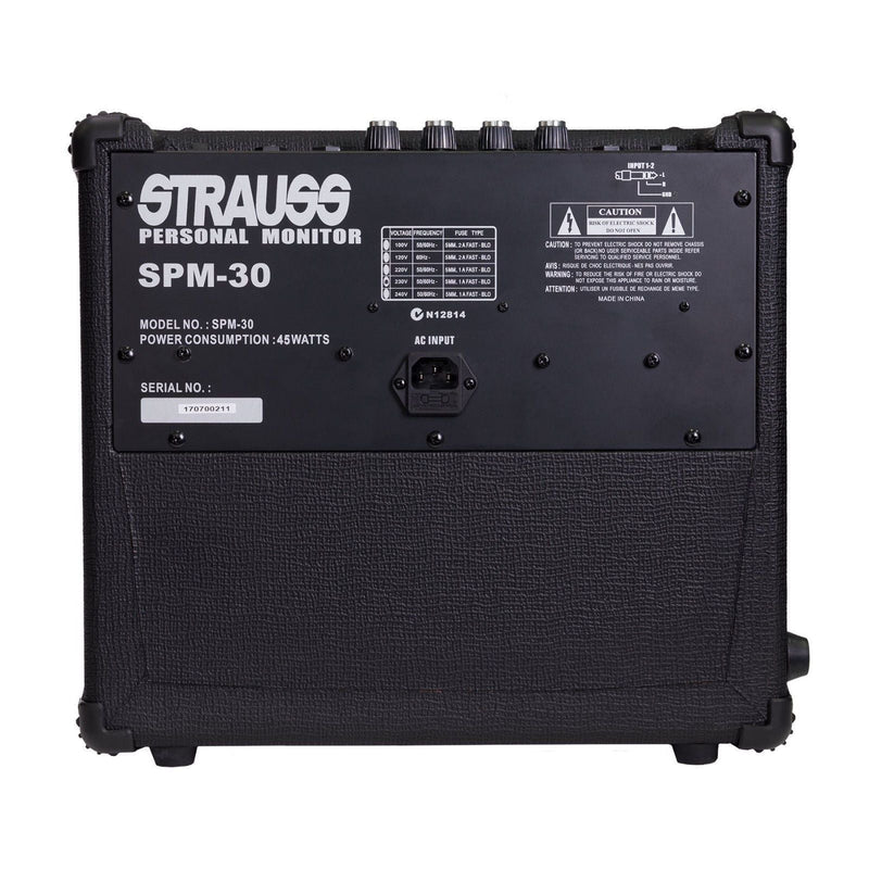 SPM-30-BLK-Strauss 30 Watt Multi-Purpose Full Range Personal Monitor (Black)-Living Music