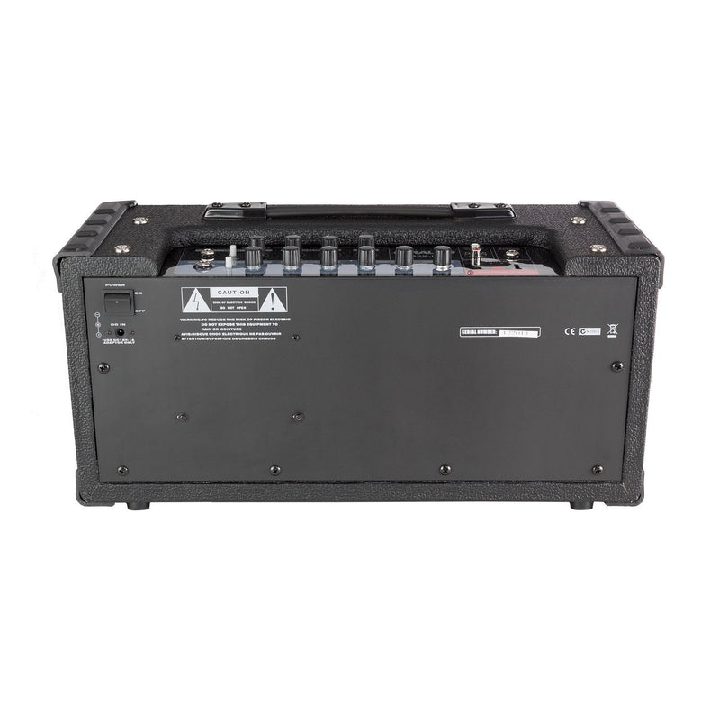 -Strauss 'Busker' 20 Watt Solid State Rechargeable DC Amplifier (Black)-Living Music