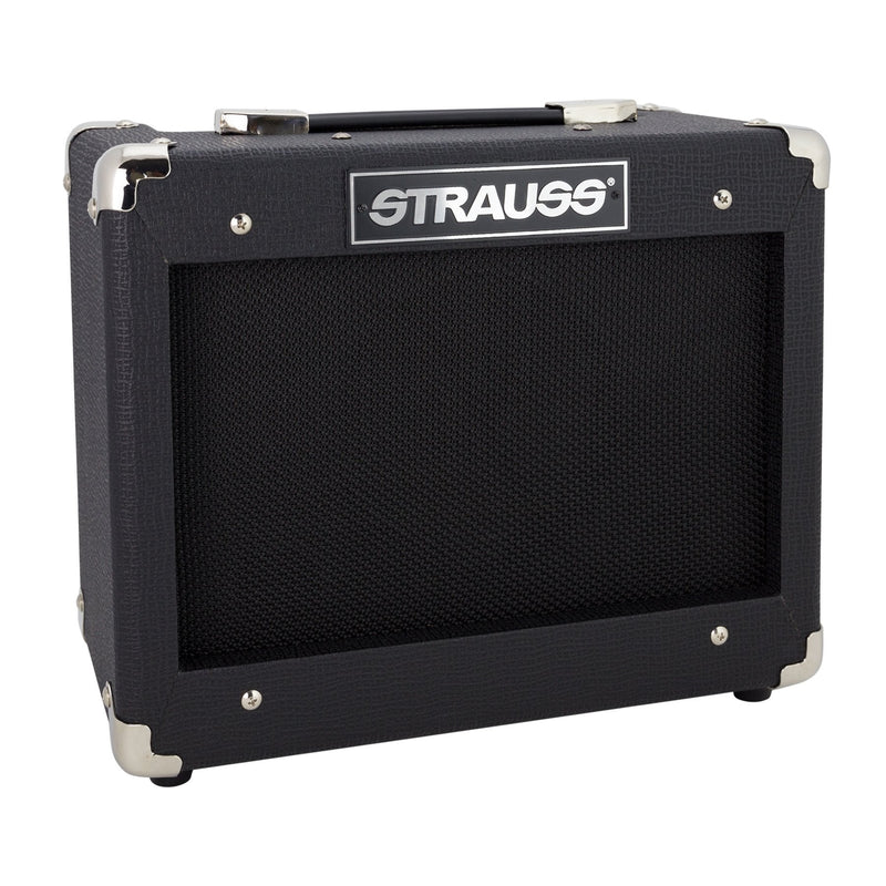 SLA-15B-BLK-Strauss 'Legacy' 15 Watt Solid State Bass Guitar Practice Amplifier (Black)-Living Music