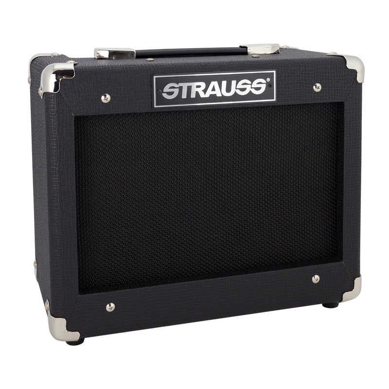 -Strauss 'Legacy' 15 Watt Solid State Guitar Practice Amplifier (Black)-Living Music