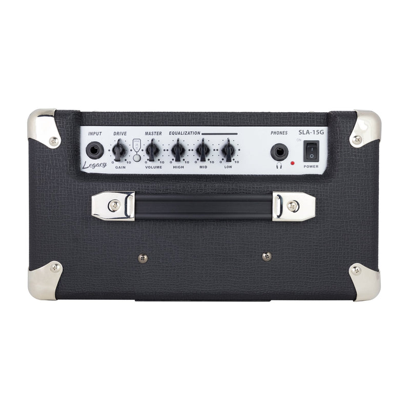 SLA-15G-BLK-Strauss 'Legacy' 15 Watt Solid State Guitar Practice Amplifier (Black)-Living Music