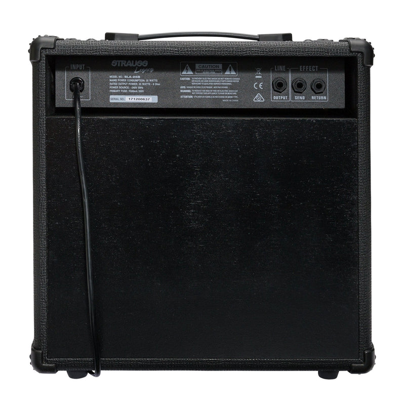 -Strauss 'Legacy' 25 Watt Combo Solid State Bass Amplifier (Black)-Living Music