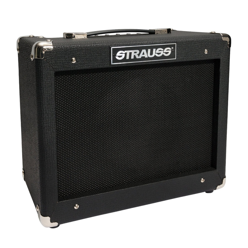 SLA-25RG-BLK-Strauss 'Legacy' 25 Watt Combo Solid State Guitar Amplifier (Black)-Living Music