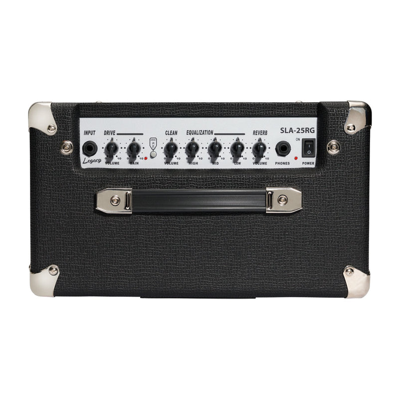 SLA-25RG-BLK-Strauss 'Legacy' 25 Watt Combo Solid State Guitar Amplifier (Black)-Living Music