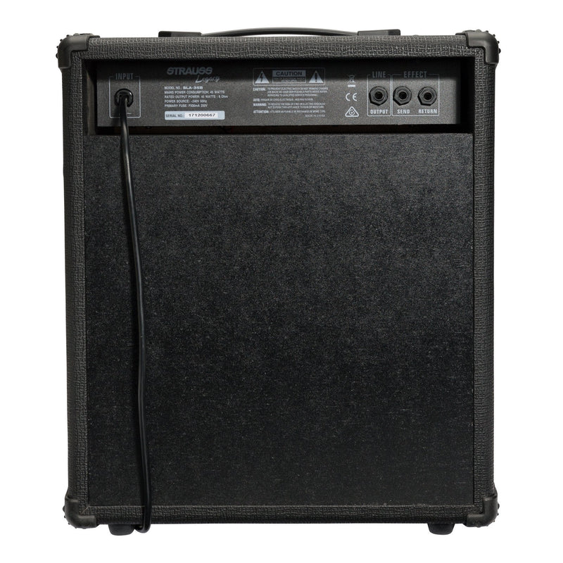 SLA-35B-BLK-Strauss 'Legacy' 35 Watt Combo Solid State Bass Amplifier (Black)-Living Music