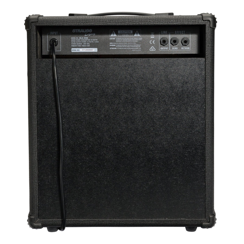 -Strauss 'Legacy' 35 Watt Combo Solid State Bass Amplifier (Black)-Living Music
