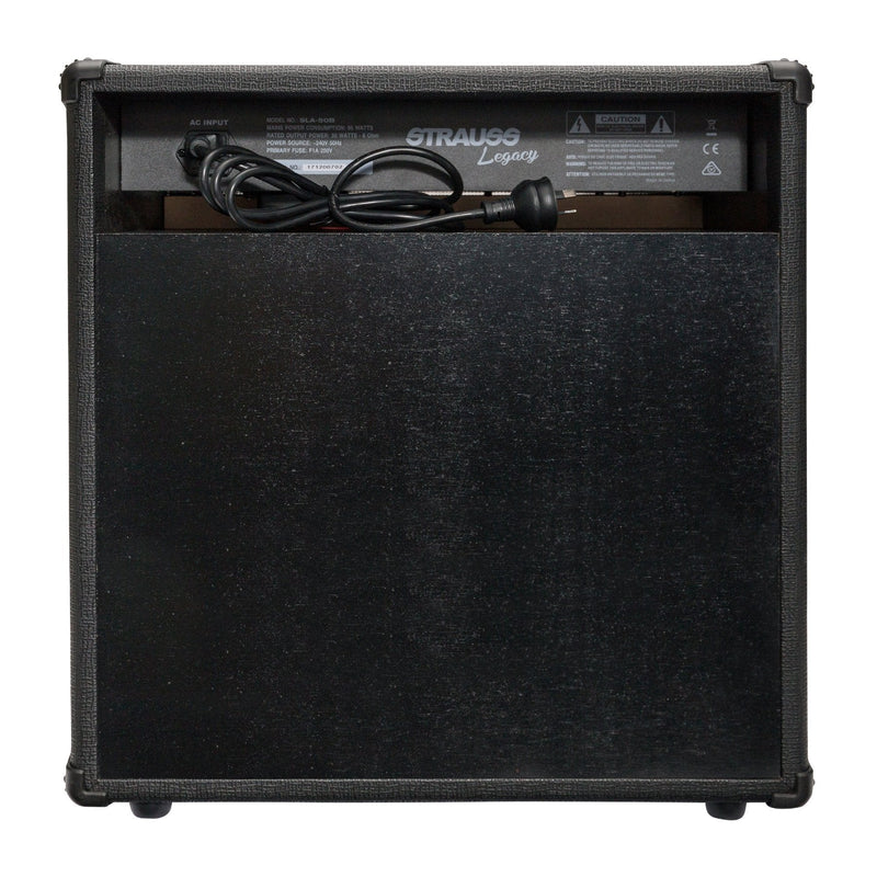 SLA-50B-BLK-Strauss 'Legacy' 50 Watt Combo Solid State Bass Amplifier (Black)-Living Music