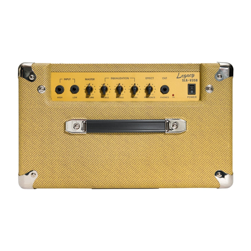 -Strauss 'Legacy Vintage' 35 Watt Combo Solid State Bass Amplifier (Tweed)-Living Music