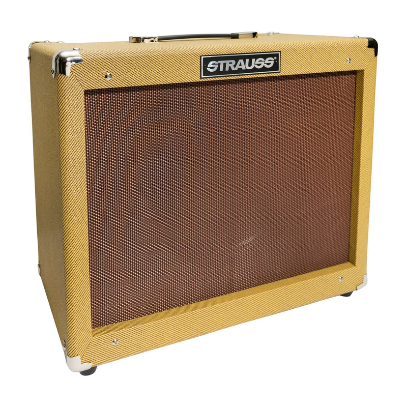 SLA-V50RG-TWD-Strauss 'Legacy Vintage' 50 Watt Combo Solid State Guitar Amplifier (Tweed)-Living Music