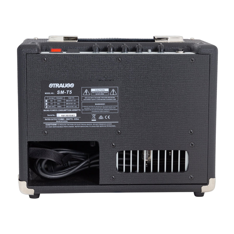 -Strauss SM-T5 5 Watt Combo Valve Amplifier (Black)-Living Music