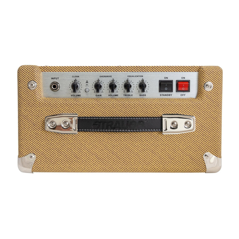 -Strauss SM-T5 5 Watt Combo Valve Amplifier (Tweed)-Living Music