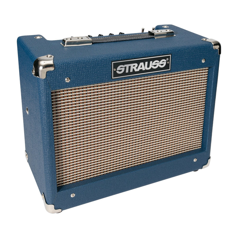 -Strauss SVT-10 10 Watt Combo Valve Amplifier (Blue)-Living Music