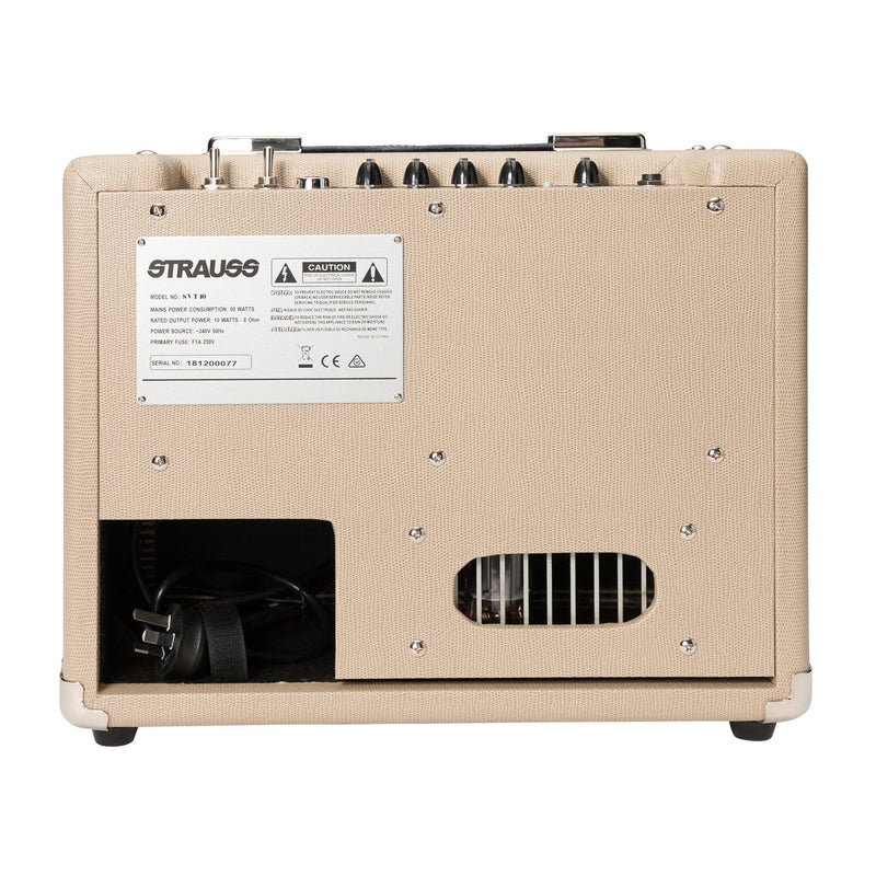 -Strauss SVT-10 10 Watt Combo Valve Amplifier (Cream)-Living Music