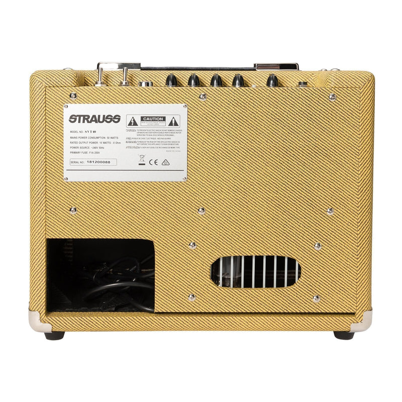 -Strauss SVT-10 10 Watt Combo Valve Amplifier (Tweed)-Living Music