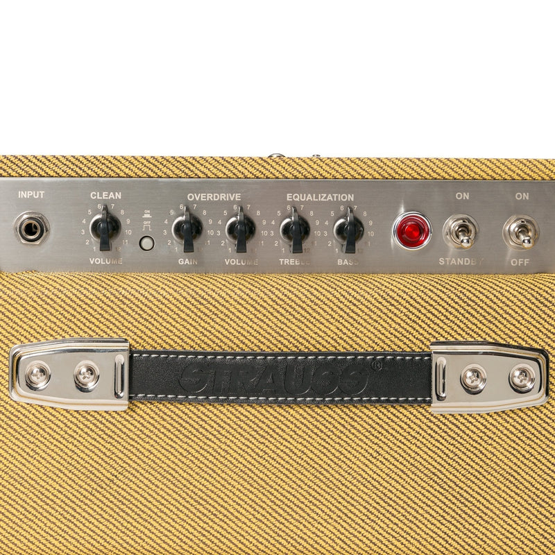 -Strauss SVT-10 10 Watt Combo Valve Amplifier (Tweed)-Living Music