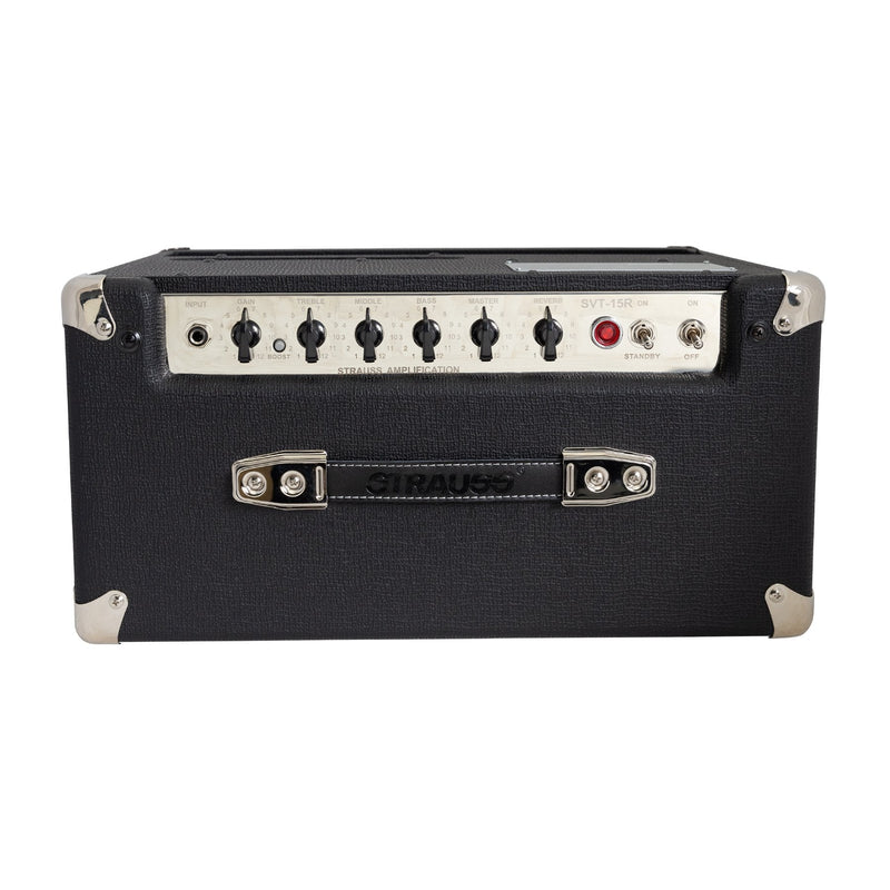 -Strauss SVT-15R 15 Watt Combo Valve Amplifier with Reverb (Black)-Living Music
