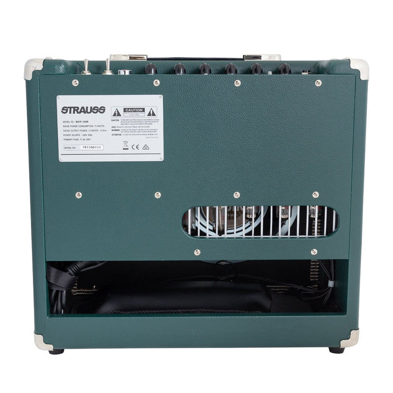 -Strauss SVT-15R 15 Watt Combo Valve Amplifier with Reverb (Green)-Living Music