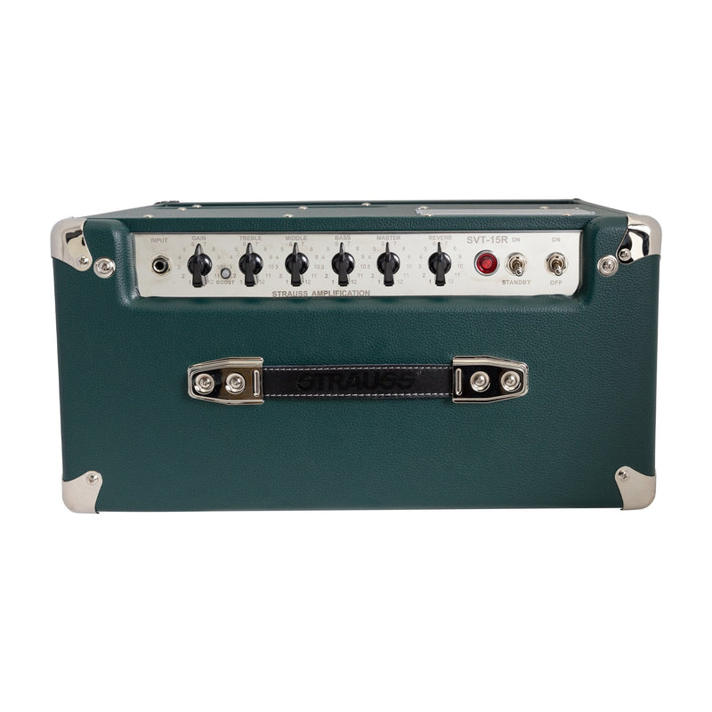 -Strauss SVT-15R 15 Watt Combo Valve Amplifier with Reverb (Green)-Living Music