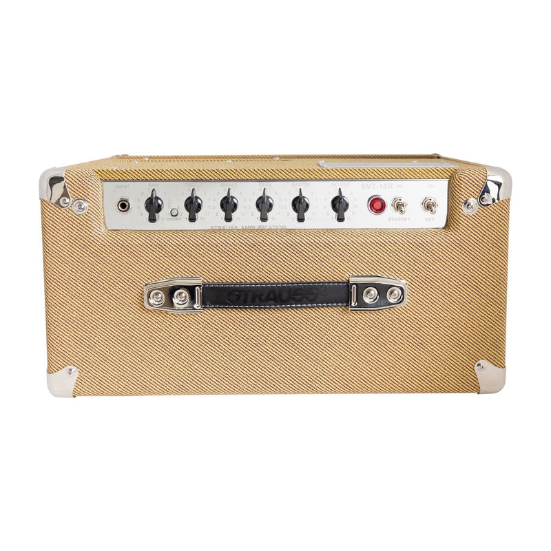 -Strauss SVT-15R 15 Watt Combo Valve Amplifier with Reverb (Tweed)-Living Music
