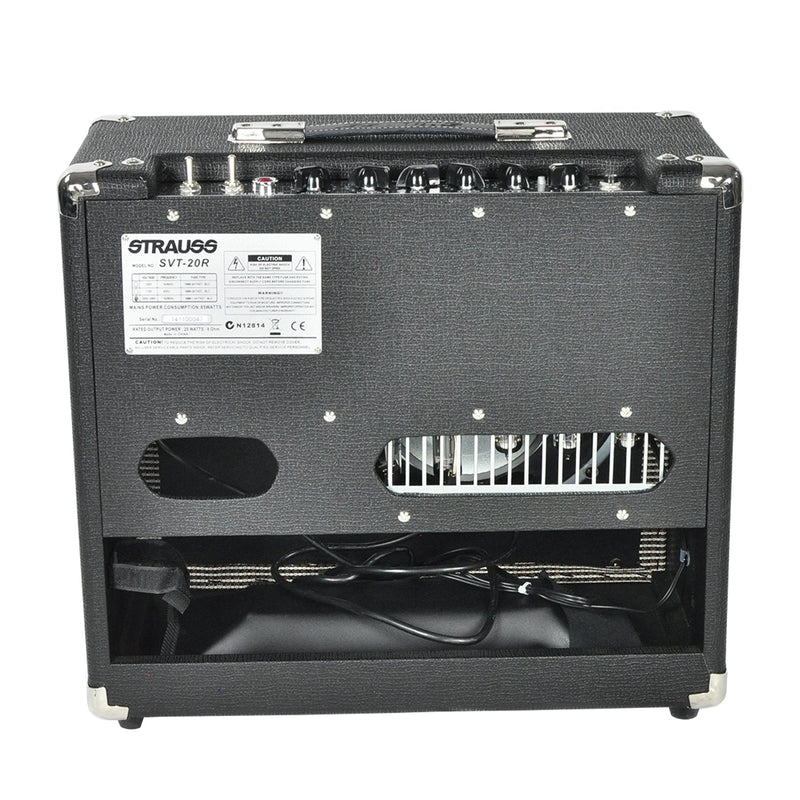 SVT-20R-BLK-Strauss SVT-20R 20 Watt Combo Valve Amplifier with Reverb (Black)-Living Music
