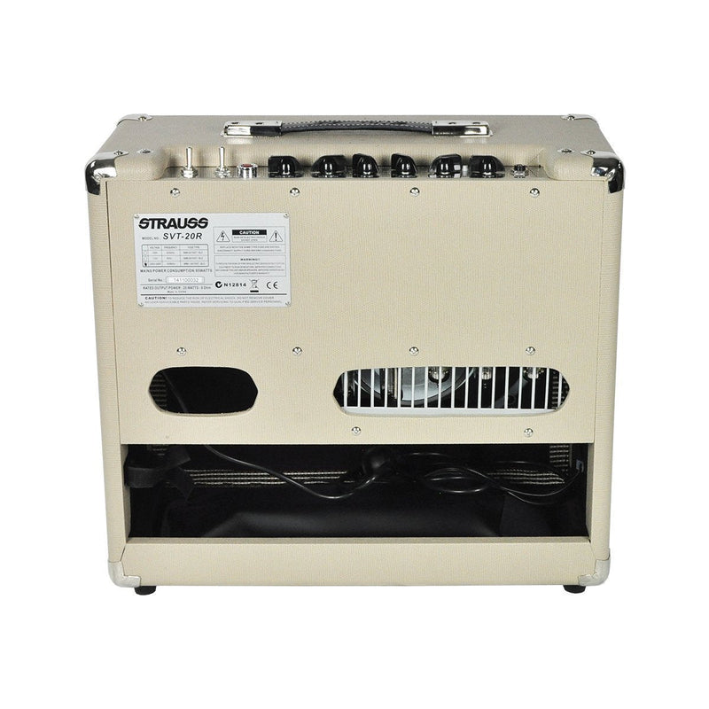 -Strauss SVT-20R 20 Watt Combo Valve Amplifier with Reverb (Cream)-Living Music