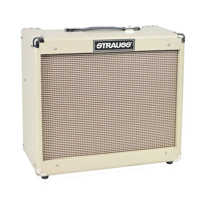 -Strauss SVT-20R 20 Watt Combo Valve Amplifier with Reverb (Cream)-Living Music