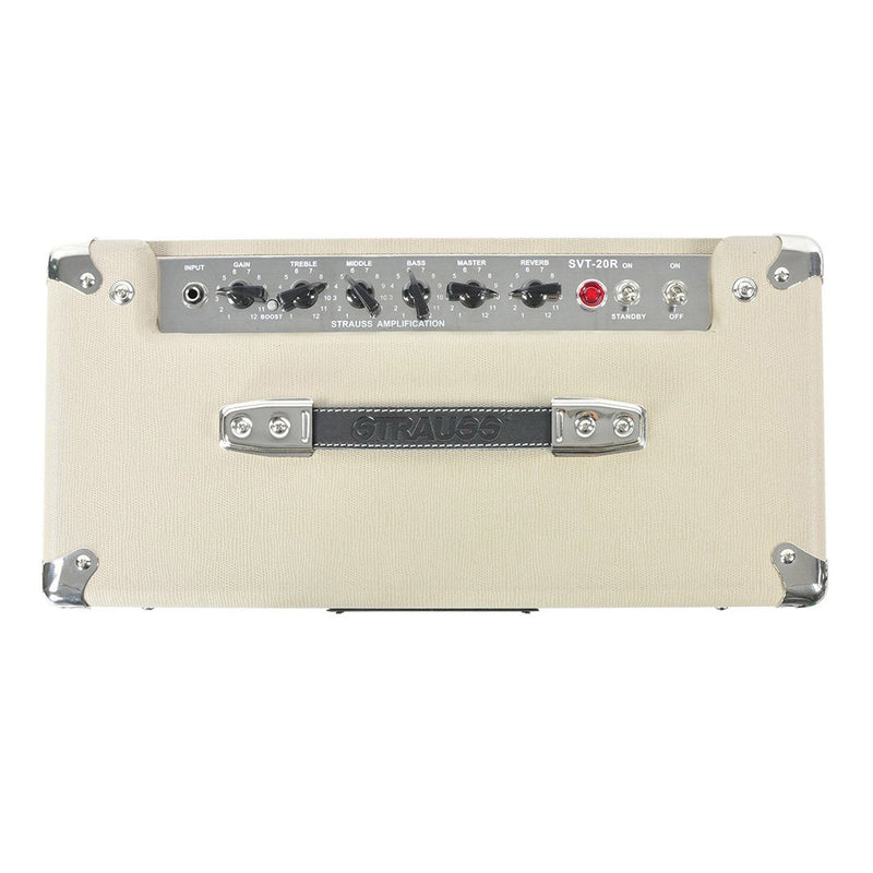 -Strauss SVT-20R 20 Watt Combo Valve Amplifier with Reverb (Cream)-Living Music
